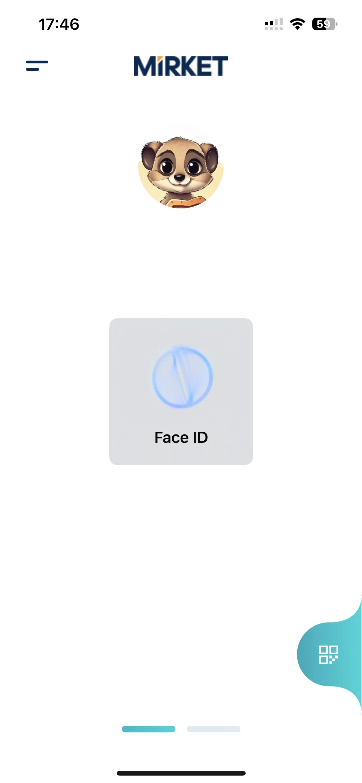 Mirket biometric Face ID and Touch ID authentication approval on mobile app