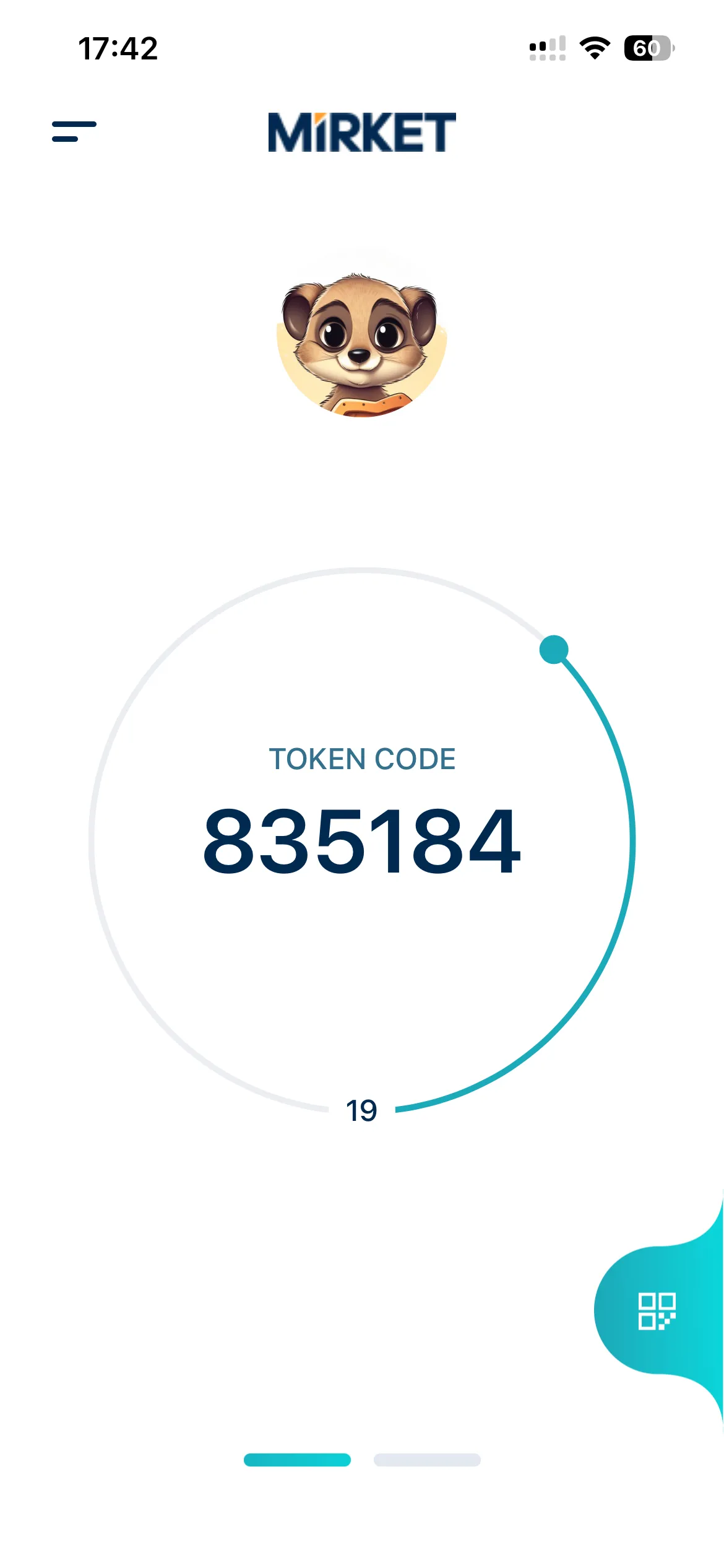 Mirket Token offline 30-second time-based authenticator code generator